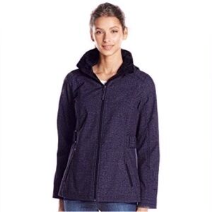 Free Country Women's Purple Super Soft-shell Hooded Jacket Waterproof Size Small